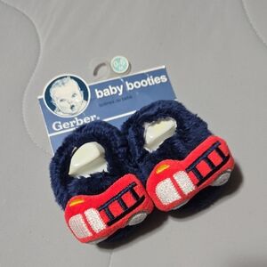 Gerber Navy and Red 0-6mo Slippers